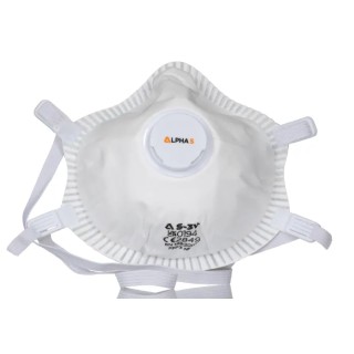 Skytec S-V3 Series FFP3 Valved Cup Face Mask, Molded, Adjustable Nose Clips, 20 Per Pack FFP3