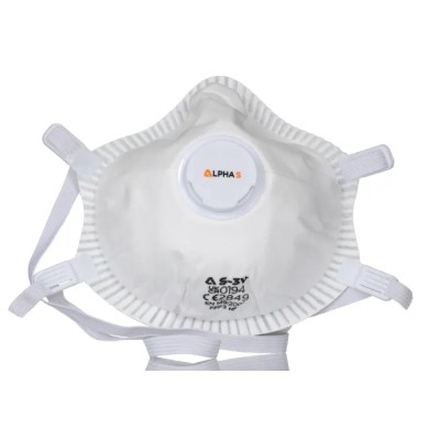 Skytec S-V3 Series FFP3 Valved Cup Face Mask, Molded, Adjustable Nose Clips, 20 Per Pack FFP3