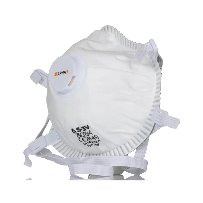 Skytec S-V3 Series FFP3 Valved Cup Face Mask, Molded, Adjustable Nose Clips, 20 Per Pack FFP3