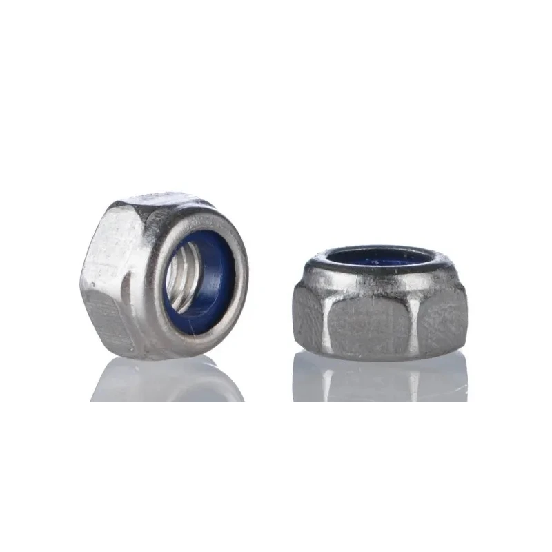 RS PRO Bright Zinc Steel Locknut Nylon Insert Size M10, Width 17mm, Height 11.5mm DIN 982 530-400