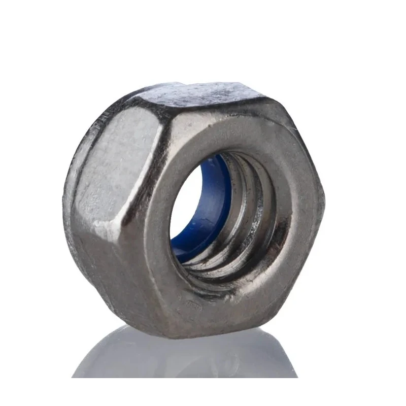 RS PRO Bright Zinc Steel Locknut Nylon Insert Size M10, Width 17mm, Height 11.5mm DIN 982 530-400