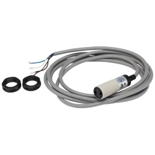 RS Pro Diffuse Reflection Photoelectric Sensor Barrel Style 0.4 m Detection Range NPN NO/NC Output IP67 Rated IP67
