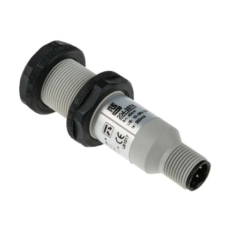 RS Pro Diffuse Reflection Barrel Photoelectric Sensor, NPN NO/NC Output, M12 Connector, IP67, 0.4 m Detection Range IP67