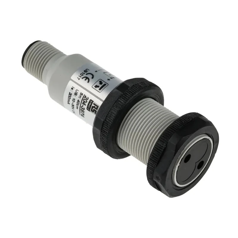 RS Pro Diffuse Reflection Barrel Photoelectric Sensor, NPN NO/NC Output, M12 Connector, IP67, 0.4 m Detection Range IP67