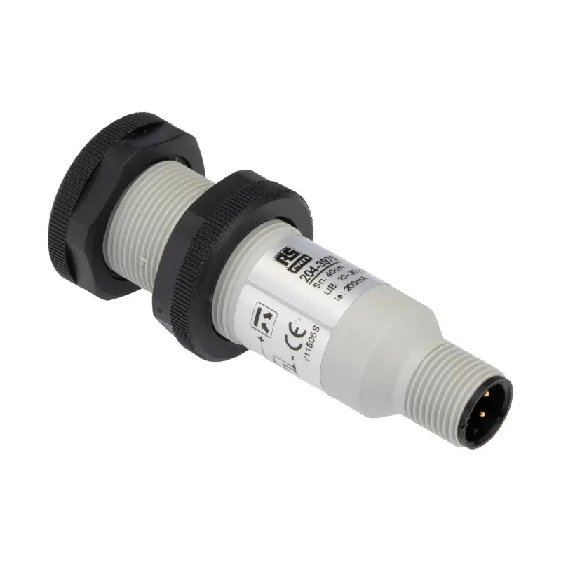 RS Pro Diffuse Reflection Barrel Photoelectric Sensor 0.4 m Detection Range, PNP NO/NC Output, IP67 Protection IP67