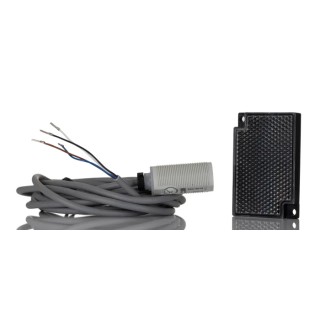 RS PRO Polarised Retro Reflection Photoelectric Sensor Barrel Sensor 3 m PNP NO/NC IP67 IP67