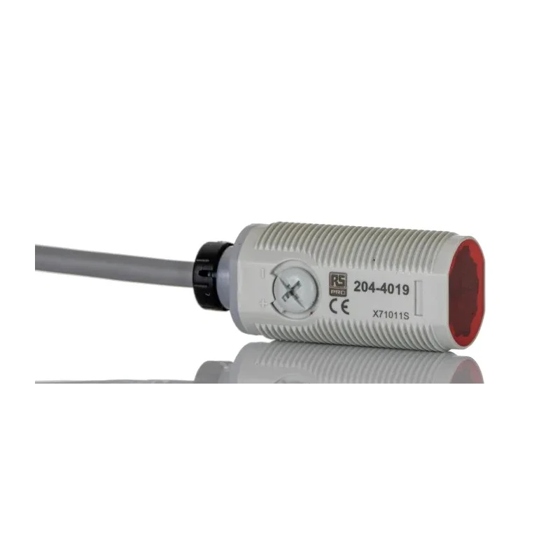 RS PRO Polarised Retro Reflection Photoelectric Sensor Barrel Sensor 3 m PNP NO/NC IP67 IP67