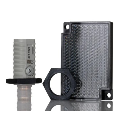 RS PRO Photoelectric Sensor, Polarised Retro Reflection, Barrel Style, NPN NO/NC Output, M12 Connector, , 3 m Detection IP67