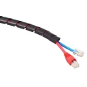RS PRO Spiral Cable Wrap 25 mm Cable Diameter Black Polyethylene Reusable 0.6 mm Wall Thickness 30.5 m Length 204-4426