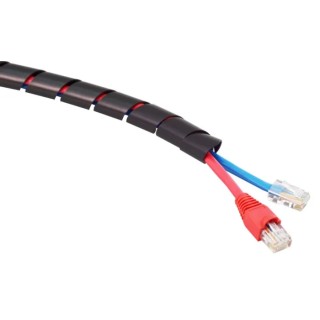 RS PRO Spiral Cable Wrap 25 mm Cable Diameter Black Polyethylene Reusable 0.6 mm Wall Thickness 30.5 m Length 204-4426