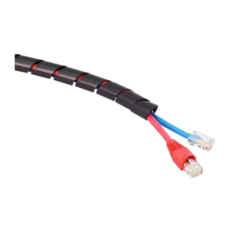 RS PRO Spiral Cable Wrap 25 mm Cable Diameter Black Polyethylene Reusable 0.6 mm Wall Thickness 30.5 m Length 204-4426