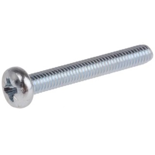 RS PRO Pozidriv Pan Steel Machine Screw 30 mm M4 553-582