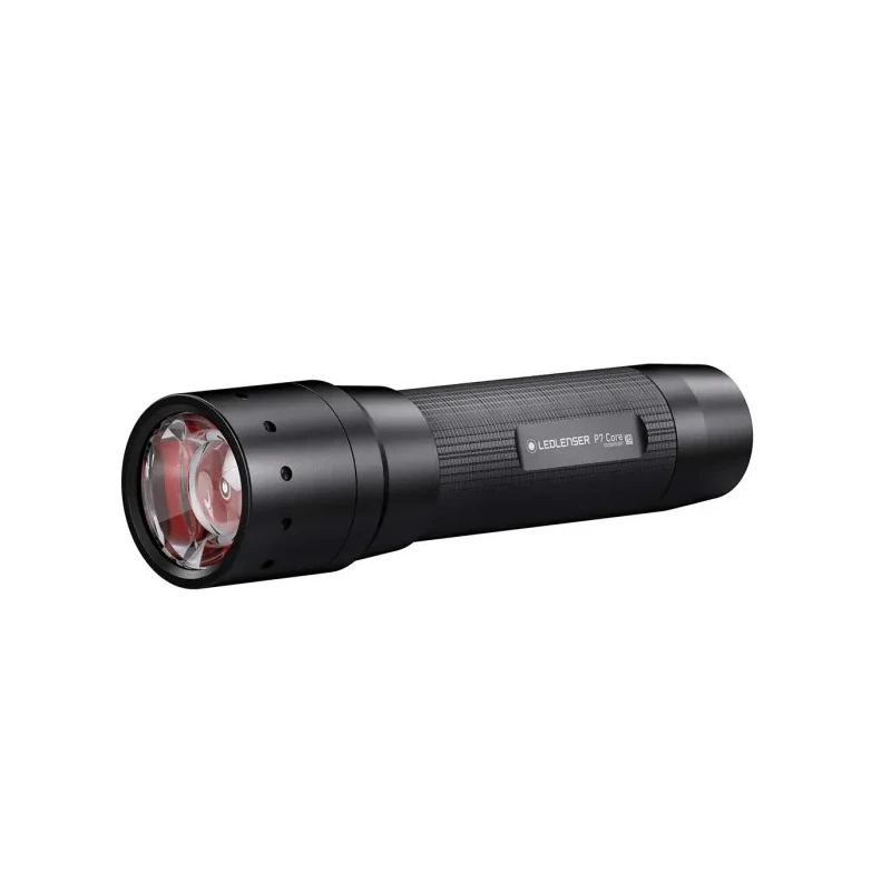LEDLENSER Black LED Torch 450 lm, Adjustable Beam, IP54, Aluminium Alloy P7 CORE