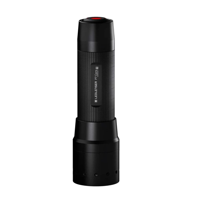 LEDLENSER Black LED Torch 450 lm, Adjustable Beam, IP54, Aluminium Alloy P7 CORE