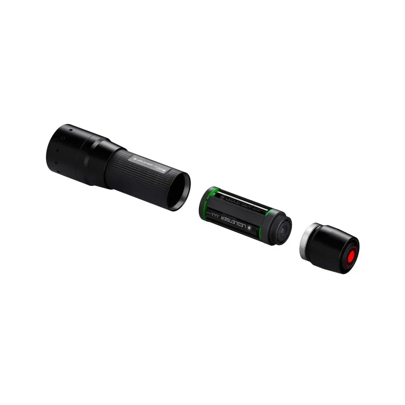 LEDLENSER Black LED Torch 450 lm, Adjustable Beam, IP54, Aluminium Alloy P7 CORE