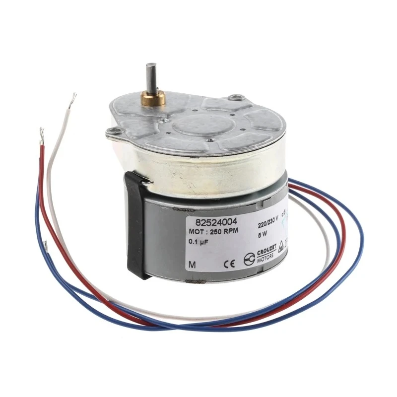 Crouzet Reversible AC Geared Motor 3.5 W 230-240 V Panel Mounting Steel Shaft 4mm 82524004