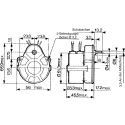 Crouzet Reversible AC Geared Motor 3.5 W 230-240 V Panel Mounting Steel Shaft 4mm 82524004