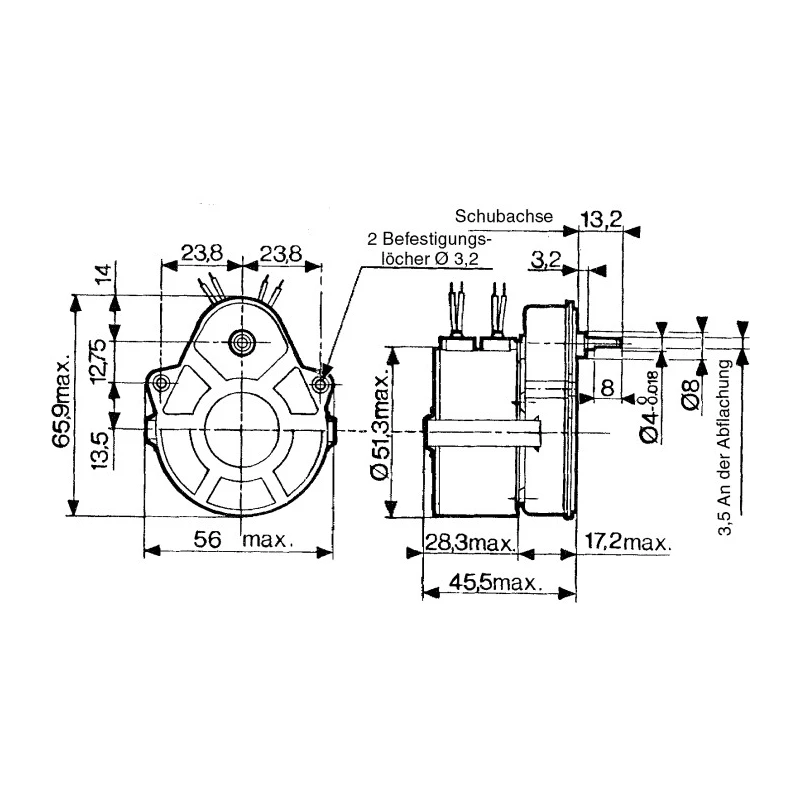 Crouzet Reversible AC Geared Motor 3.5 W 230-240 V Panel Mounting Steel Shaft 4mm 82524004