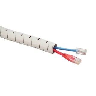RS PRO Spiral Cable Wrap Polypropylene Grey 16 mm Maximum Bundle Diameter 2 m Length 204-4419