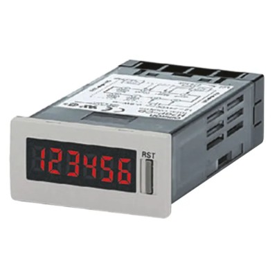 Omron Panel Mount 6 Digit Totalising Counter Manual Reset Up Rotation IP66G H7GP 