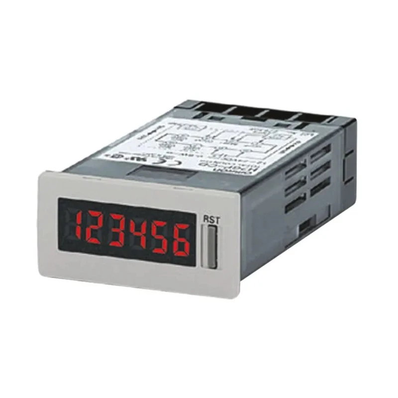Omron Panel Mount 6 Digit Totalising Counter Manual Reset Up Rotation IP66G H7GP 
