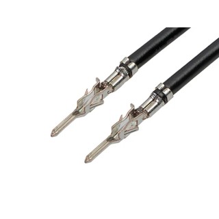 Molex Micro-Fit 3.0 Male Crimp Wire, 0.75mm², 75mm Length, Black, RoHS Compliant 214762-1221