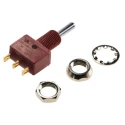 C & K Toggle Switch Panel Mount On-Off-On SPDT 7.5A 28V DC 125V AC Brass Actuator E105SYZQE