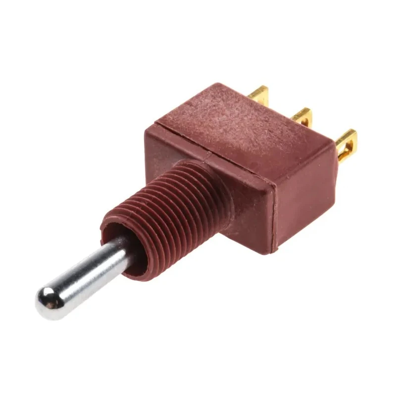C & K Toggle Switch Panel Mount On-Off-On SPDT 7.5A 28V DC 125V AC Brass Actuator E105SYZQE
