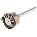 Lorlin 4 Position 3PST Rotary Switch, 1A, Panel Mount, Zinc Alloy Housing RA01C04BSSMS0X