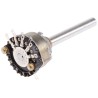 Lorlin 4 Position 3PST Rotary Switch, 1A, Panel Mount, Zinc Alloy Housing RA01C04BSSMS0X