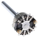 Lorlin RA 3 Position 4PST Rotary Switch 1A Zinc Alloy Panel Mount RA01D03BSSMS0X