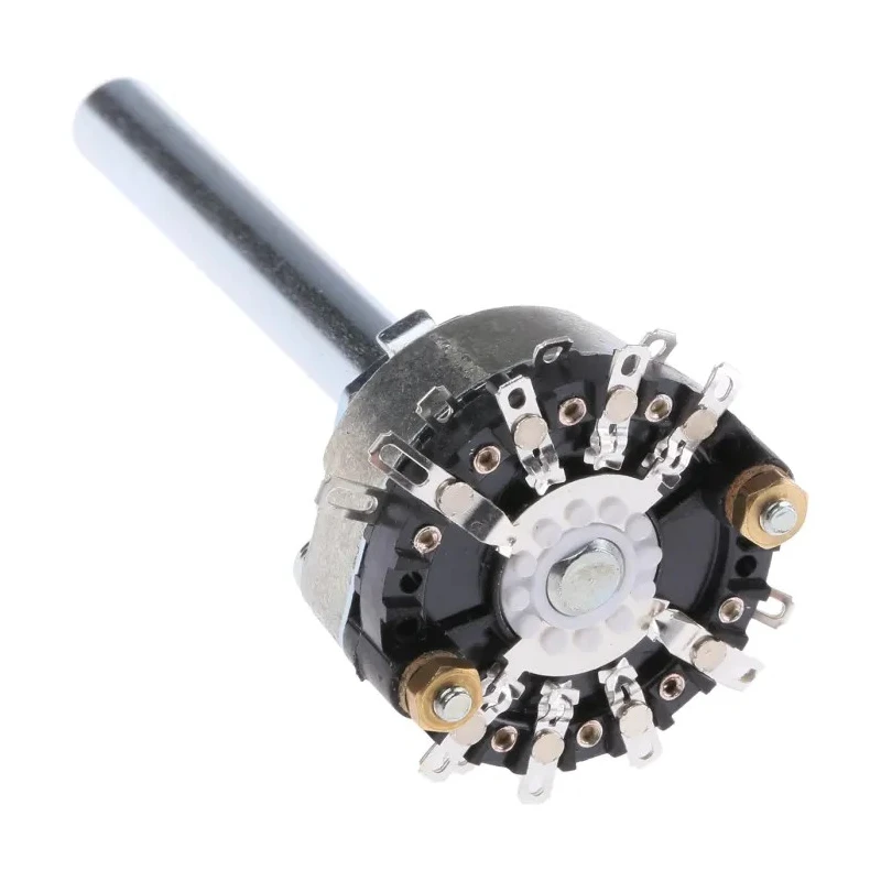 Lorlin RA 3 Position 4PST Rotary Switch 1A Zinc Alloy Panel Mount RA01D03BSSMS0X