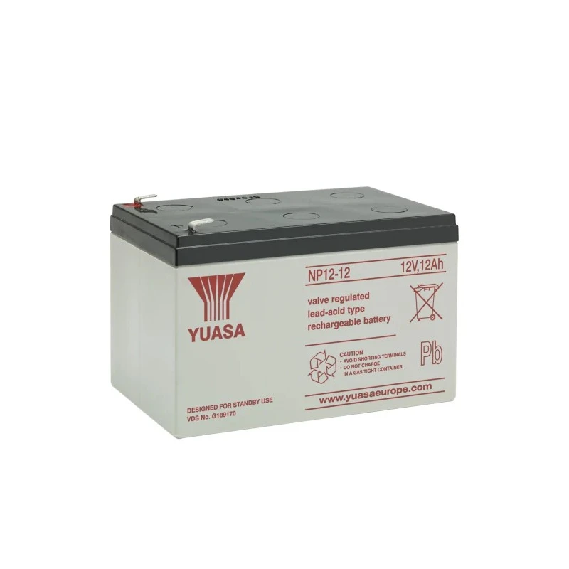 Yuasa 12 V Faston F2 Sealed Lead Acid Battery 12 Ah VRLA AGM NP12-12