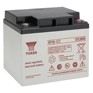 Yuasa 12 V Sealed Lead Acid Battery 38 Ah VRLA AGM 165mm x 170mm NP38-12I