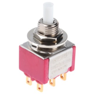 C & K 8020 Series Panel Mount Momentary Push Button Switch DPDT 6.4 mm Cutout 8225SHZBE