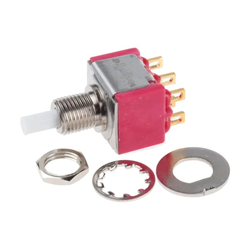 C & K 8020 Series Panel Mount Momentary Push Button Switch DPDT 6.4 mm Cutout 8225SHZBE