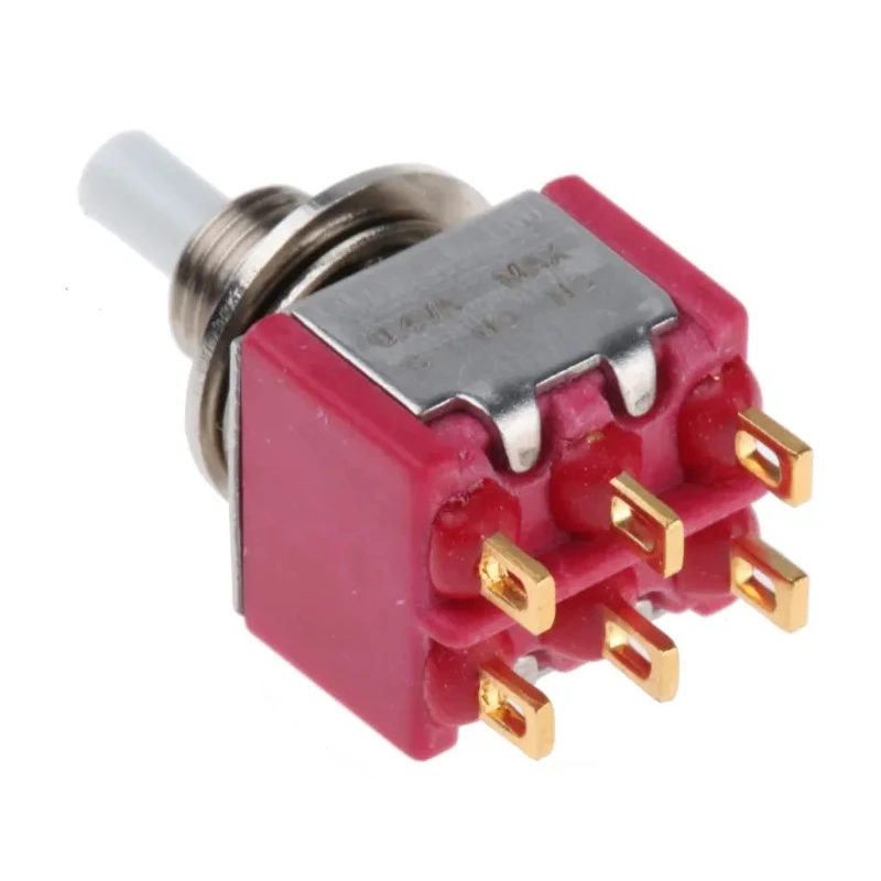 C & K 8020 Series Panel Mount Momentary Push Button Switch DPDT 6.4 mm Cutout 8225SHZBE