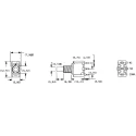 C & K 8020 Series Panel Mount Momentary Push Button Switch DPDT 6.4 mm Cutout 8225SHZBE