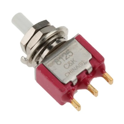 C & K 8020 Series Momentary Panel Mount Push Button Switch SPDT, 6.4 mm Cutout, Green Red Yellow LED 8125SHZBE