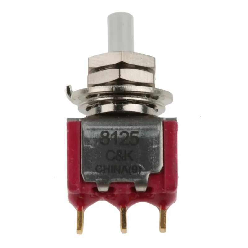 C & K 8020 Series Momentary Panel Mount Push Button Switch SPDT, 6.4 mm Cutout, Green Red Yellow LED 8125SHZBE