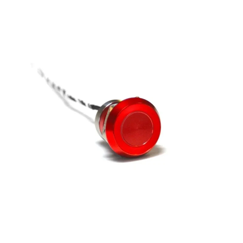 Bulgin Capacitive Switch Momentary NC Illuminated On-Off 12-24V DC Red Aluminium Housing MC22MCRRG