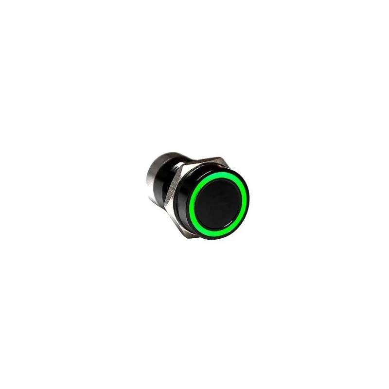 Bulgin Capacitive Switch Momentary NO Illuminated Red Green On-Off IP68 Black Anodised MC16MOBGR