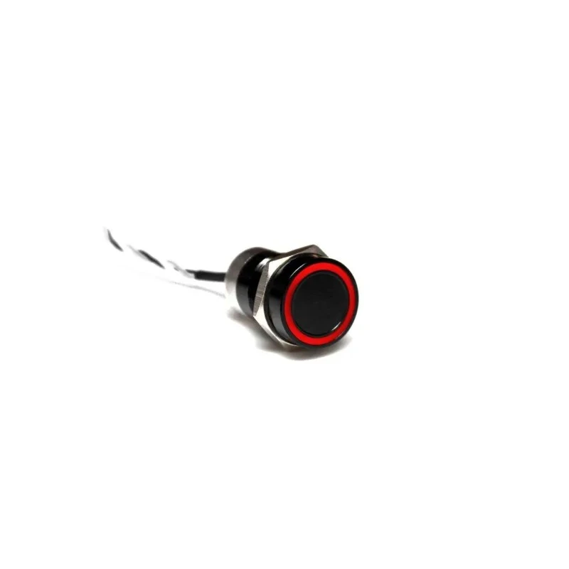 Bulgin Capacitive Switch Momentary NO Illuminated Red Green On-Off IP68 Black Anodised MC16MOBRG