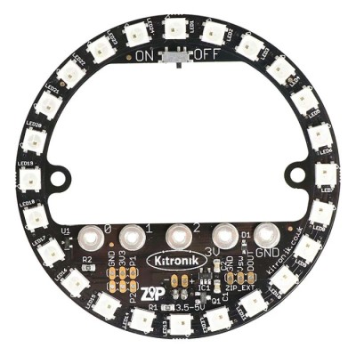 Kitronik BBC Micro:bit Add-on Kitronik ZIP Halo with 24 Individually Addressable Full Colour LEDs 5625