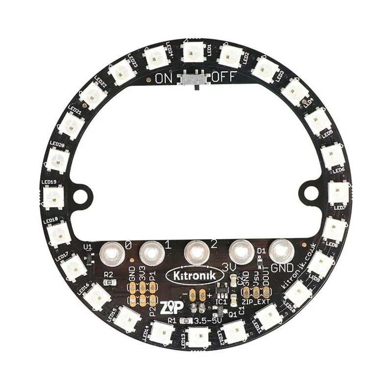 Kitronik BBC Micro:bit Add-on Kitronik ZIP Halo with 24 Individually Addressable Full Colour LEDs 5625