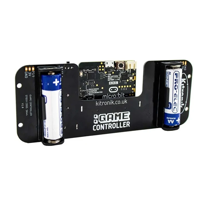 Kitronik BBC Micro:bit Add-on :GAME Controller with On-board Sound, 4 Directional Buttons, 2 Fire Buttons, Haptic 5644