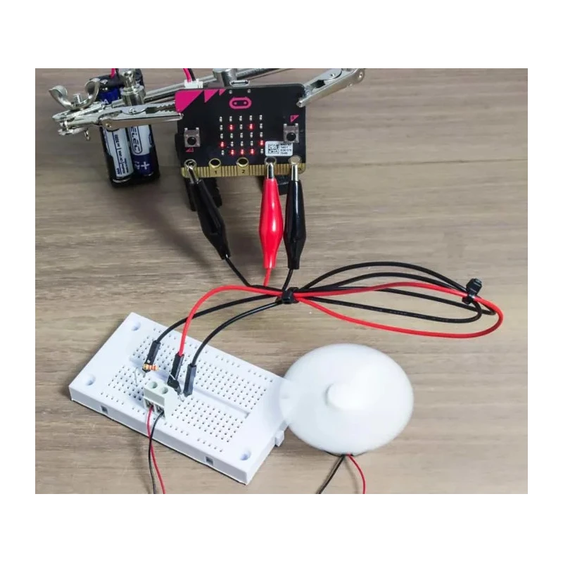 Kitronik BBC micro:bit Add-on Crocodile Clip Lead, Red and Black, 300mm Lead Length 2480