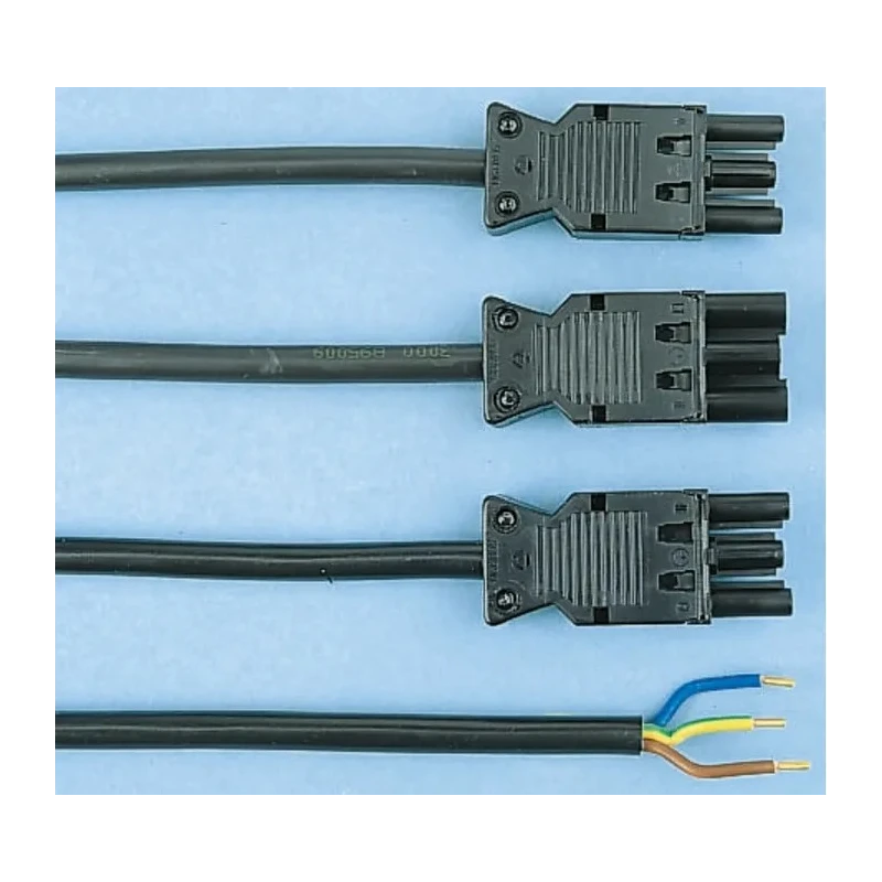 Wieland ST18 Series Male/Female Lighting Connector, 16A, IP20, Black, 3m Cable Length 94.732.3000.1