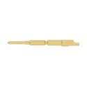 TE Connectivity Male Solder Crimp Pin Connector, Contact Size 1 mm, Wire Size 1 mm², 1.5 mm², Gold Plated Brass 10A 61.006.11