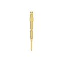 TE Connectivity Male Solder Crimp Pin Connector, Contact Size 1 mm, Wire Size 1 mm², 1.5 mm², Gold Plated Brass 10A 61.006.11